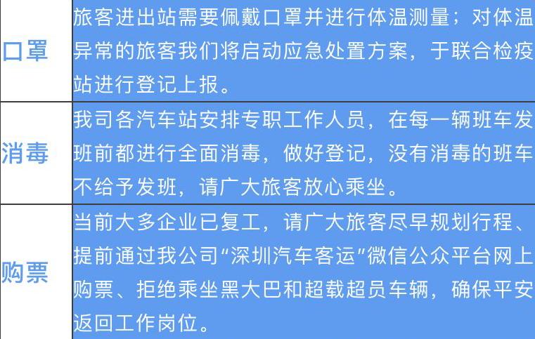 2月17日起，深圳部分汽車站客運(yùn)班線班車運(yùn)營逐步恢復(fù)  