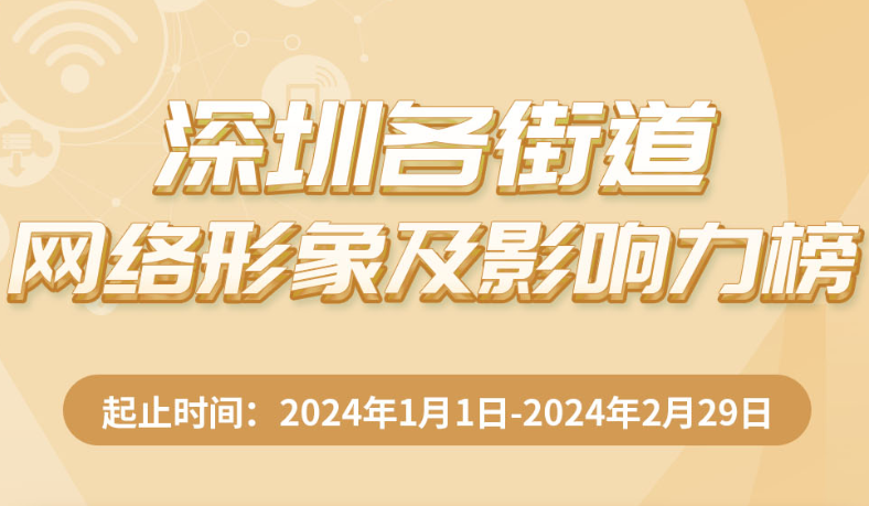 3月深圳各街道網(wǎng)絡(luò)形象及影響力榜出爐，這些街道榜上有名